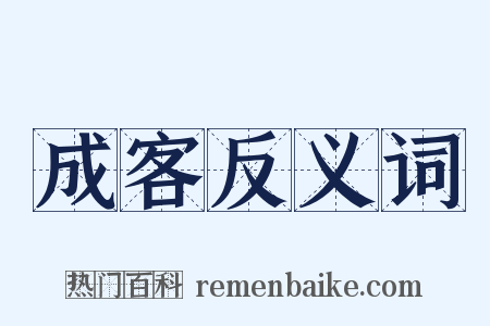 成客反义词是什么意思的图片